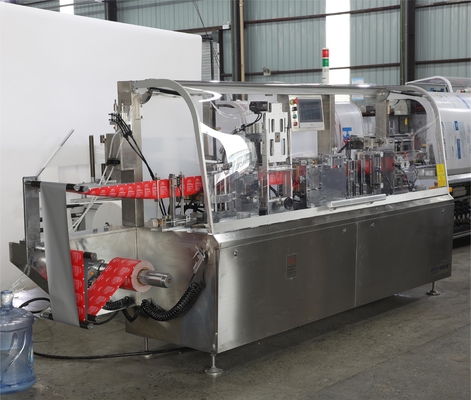 Tek Poşet Islak Mendil Paketleme Makinesi Otomatik Alkol Hazırlama Pedi 120 Torba / Dakika