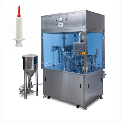 Tamamen Otomatik PLC Kontrolü Ön Doldurulmuş Şırınga Doldurma ve Bağlama Makinesi Paslanmaz Çelik 0.5-80ml