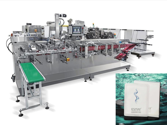Yatay Tip Otomatik Yüz Maskesi Yapma Makinesi 60packs / Min Nonwoven