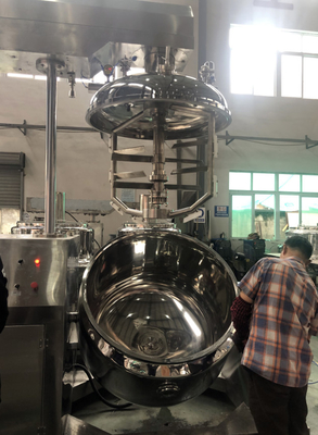 300L kozmetik yüz kremi için Otomatik Vakum Homogenizer Emülsifikasyon Makinesi