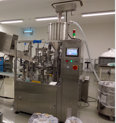 Otomatik yumuşak plastik tüp dolum ve mühürleme makinesi alüminyum kozmetik krem ​​tüpü diş macunu tüpü dolum makinesi