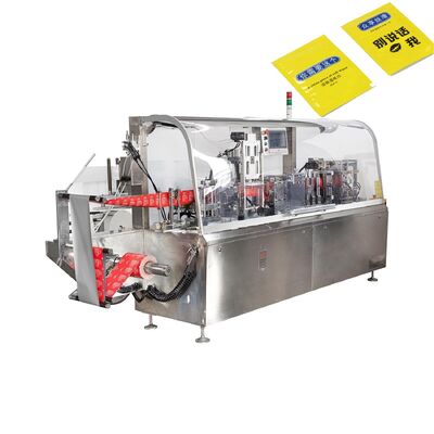 Yüksek Hızlı Tek Poşet Islak Mendil Paketleme Makinesi Dört Taraflı Sızdırmazlık Alkol Hazırlama Pedi Paketleme Makinesi