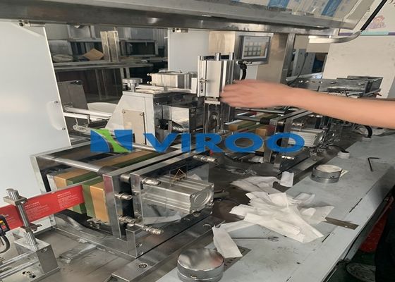 Dört Taraflı Islak Mendil Katlama Paketleme Makinası Medikal Islak Mendil